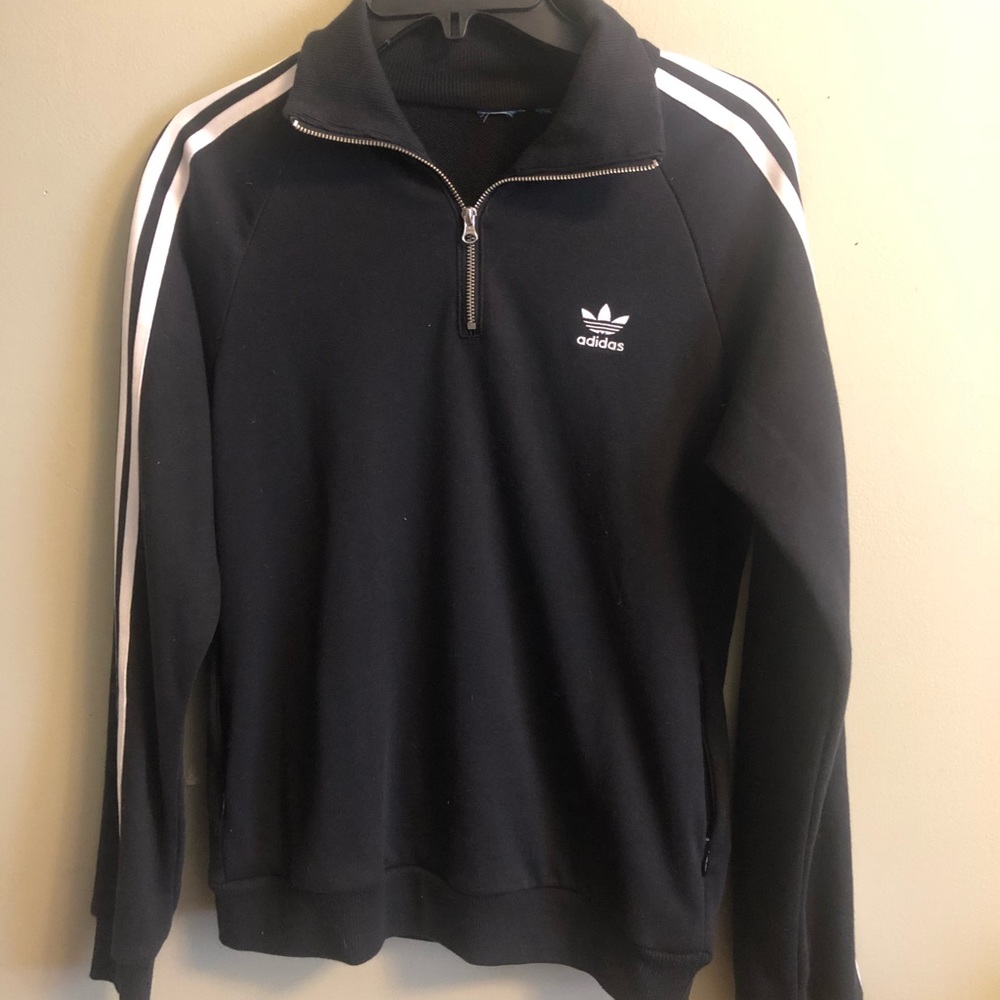Black Adidas Zip-Up Pullover